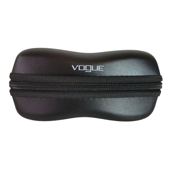 Vogue Authentic Semi-Hard Zippered Eyeglass Case Medium Size in Black - Picture 1 of 8